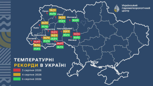Температурні рекорди в Україні 3-5 серпня 2026 року