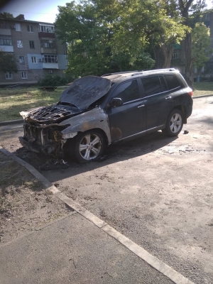В центре города ночью сгорела &laquo;Toyota&raquo;