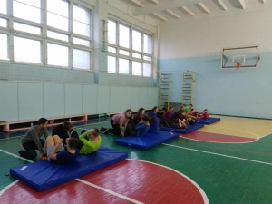 В лицей приобрели новые маты